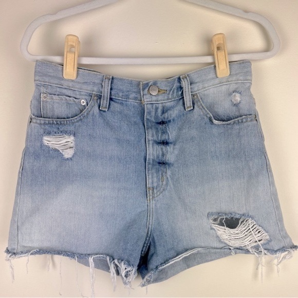 BDG Urban Outfitters | Girlfriend Distressed High-Rise Denim Jorts Shorts | 29 - Picture 4 of 13